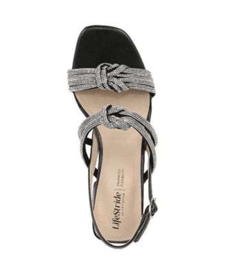 Women's Celeste Angled Block Heel Square Open Toe Dress Slingbacks