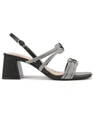 Women's Celeste Angled Block Heel Square Open Toe Dress Slingbacks