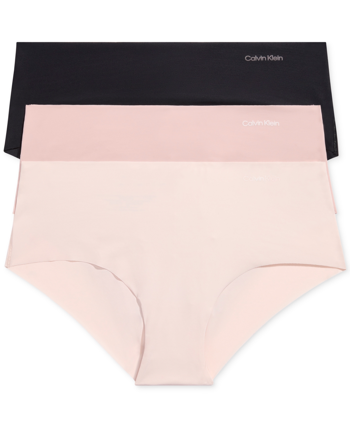 Calvin Klein Women's Invisibles 3-Pack Hipster Underwear  - Subdued/ Prairie Peach