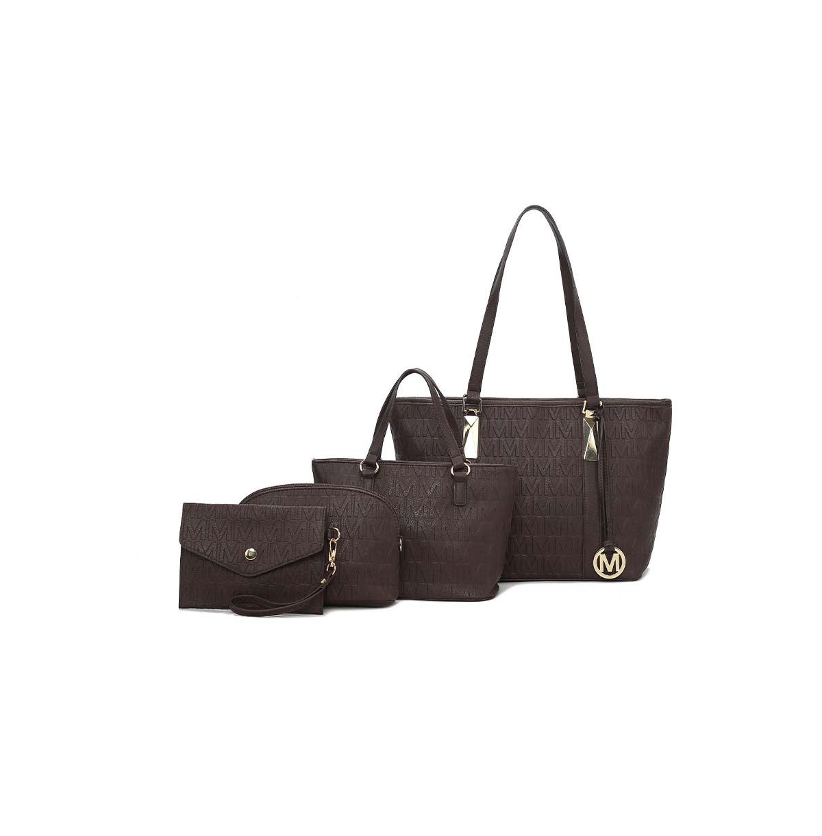 Mkf Collection Arya Signature Tote Bag, Mini Tote, Pouch and Wristlet by Mia K