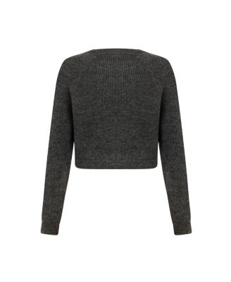 Women's Stone Embellished Crop Sweater