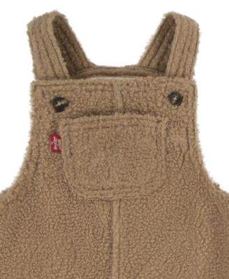 Baby Boys Deboss Overall and Bodysuit, 2-Piece Set