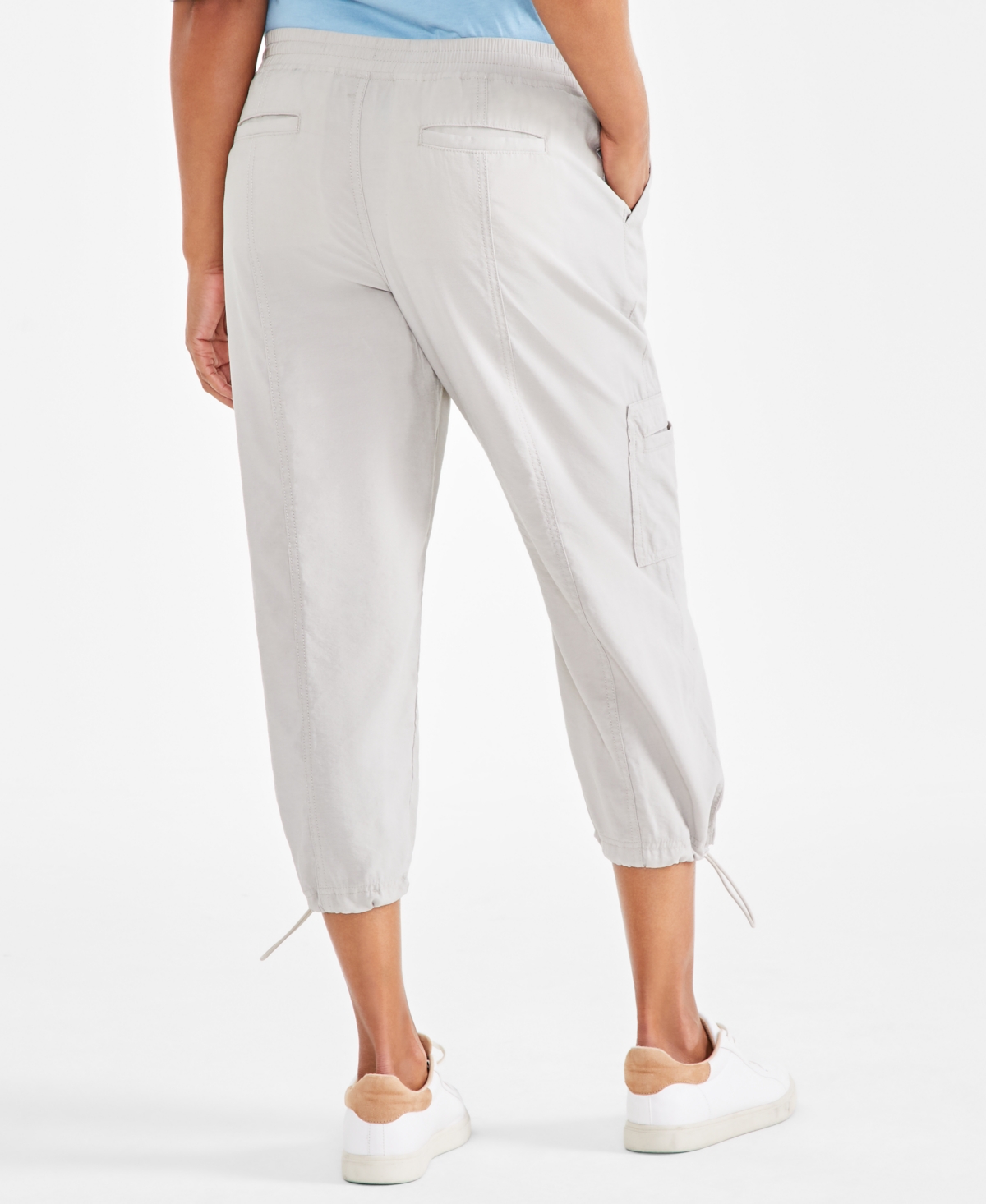 Style & Co Petite Mid-Rise Pull-On Bungee Cropped Pants, Created for Macy's
