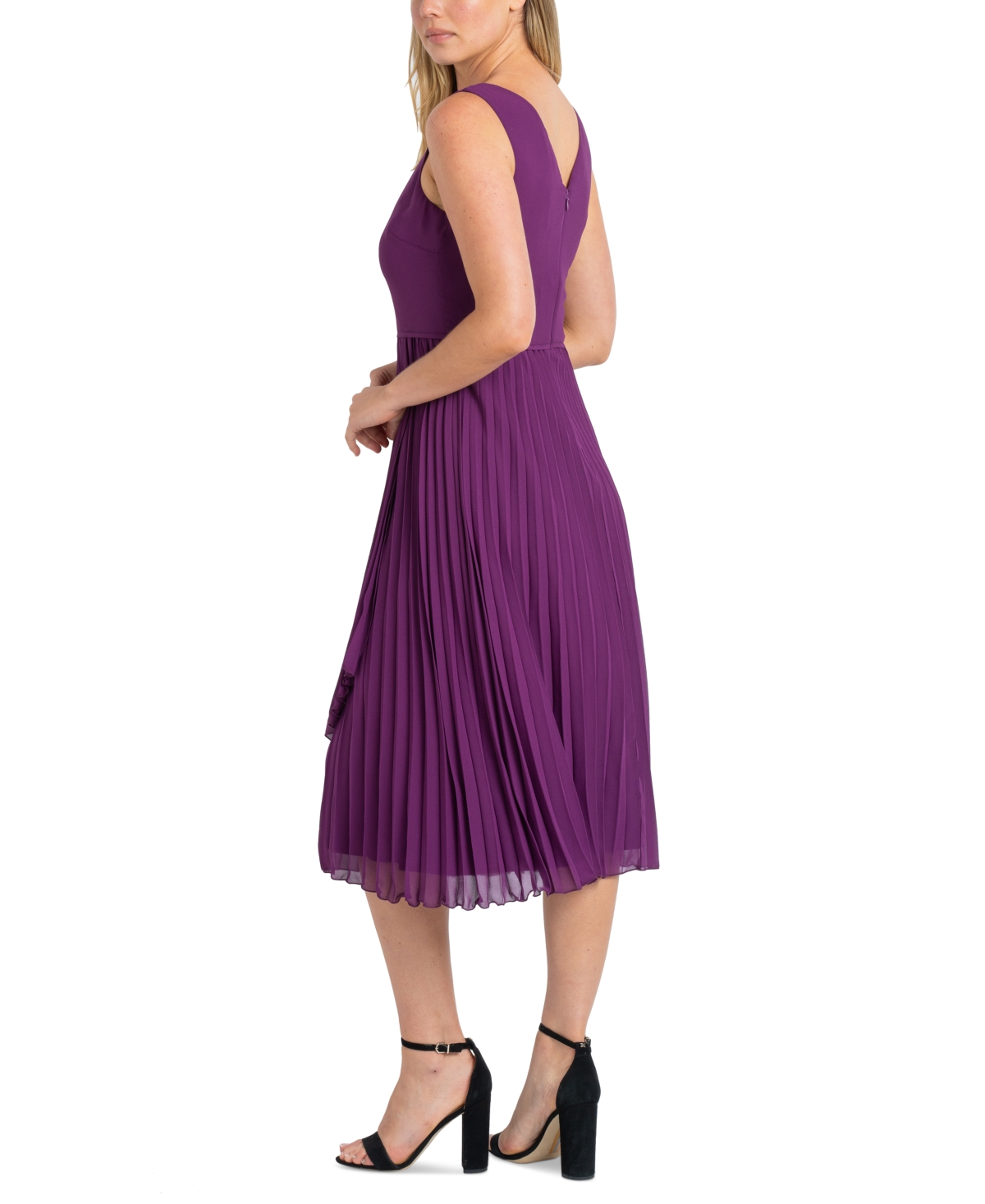 Sam Edelman Women's Pleated Faux-Wrap Dress