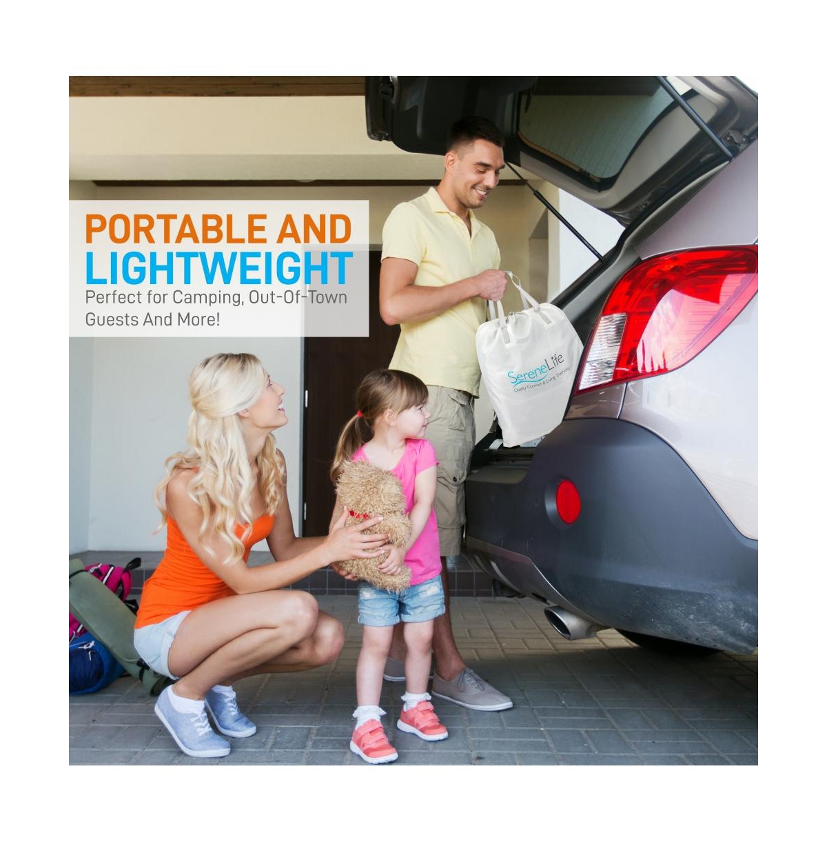 SereneLife Twin Premium Raised Airbed With Built-in Pump