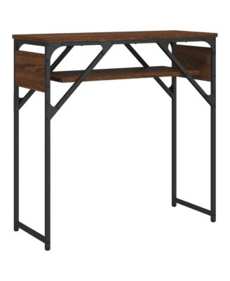 Console Table with Shelf Brown Oak 29.5"x11.8"x29.5" Engineered Wood