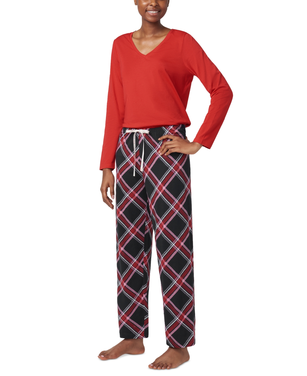 Hue Women's Perfect Plaid Mid-Rise Pajama Pants