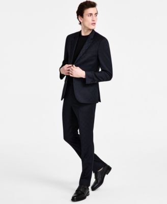 Hugo Boss Hugo By  Mens Modern Fit Wool Blend Suit Separate In Navy Check