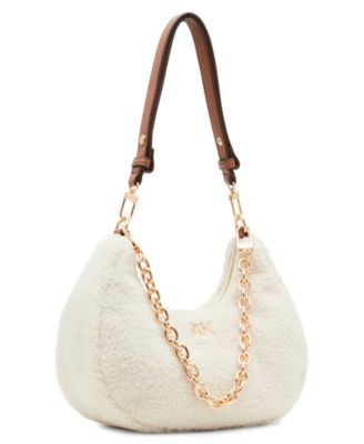 Small All Over Sherpa Crescent Shoulder Bag