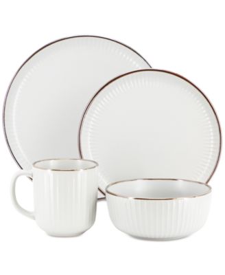 Leo 16 Pc. Dinnerware Set, Service for 4