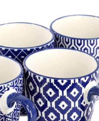 Stoneware Assorted Mugs, Set of 6