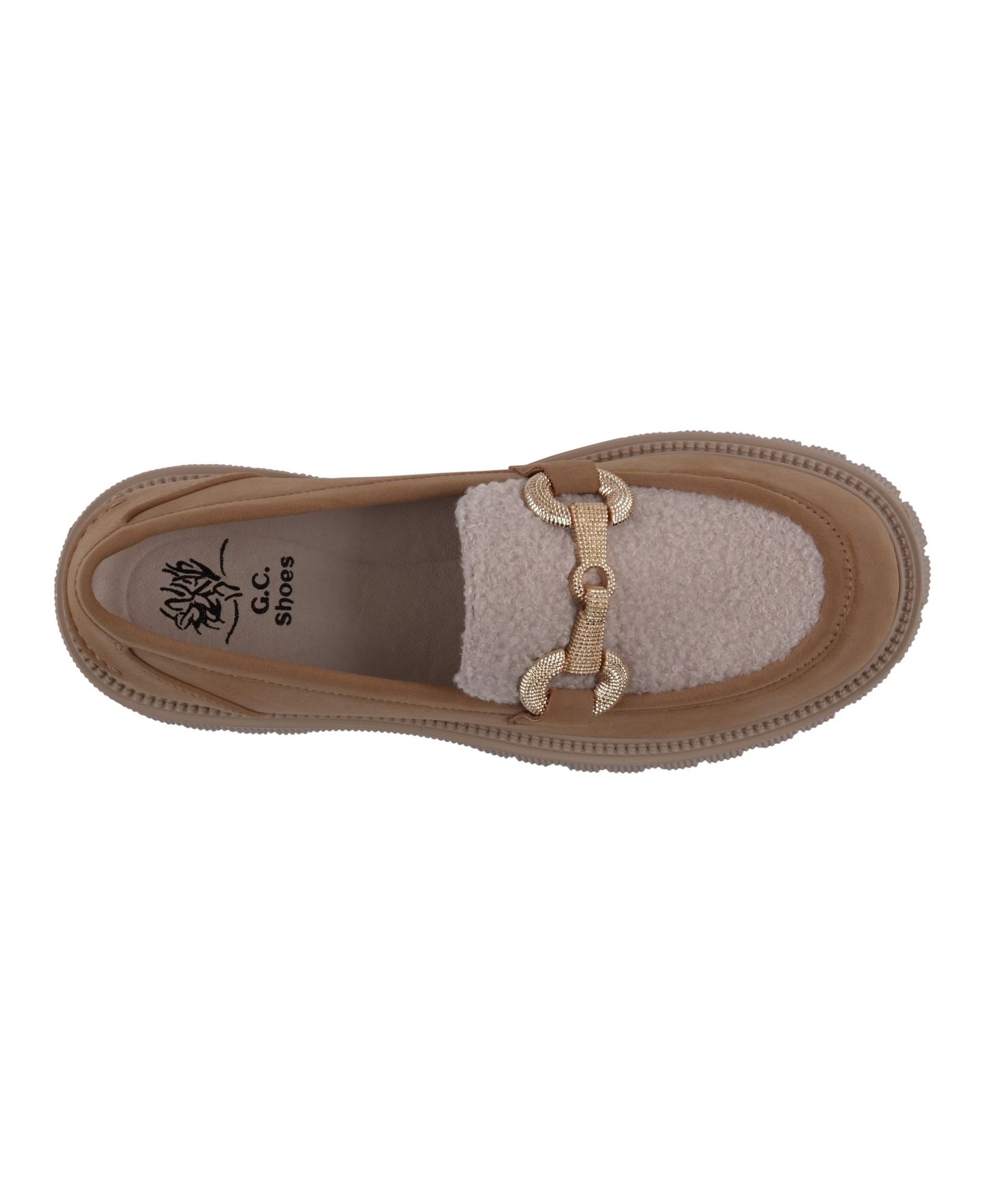 Женские туфли GC Shoes Vince Shearling Lug Sole, цвет: Верблюжий — фото 4