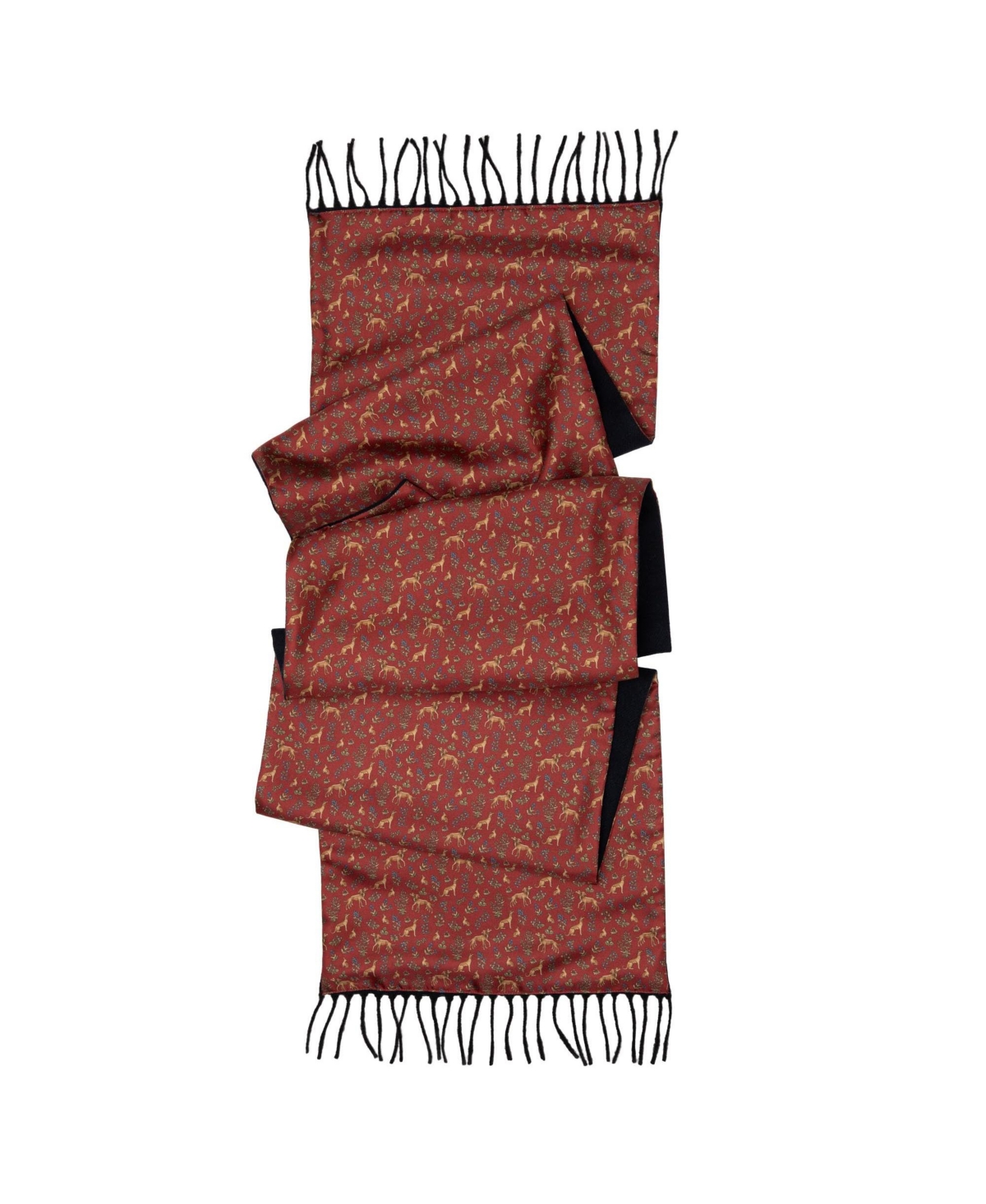 Elizabetta Men's Canis Romanus - Wool Backed Silk Scarf for Men