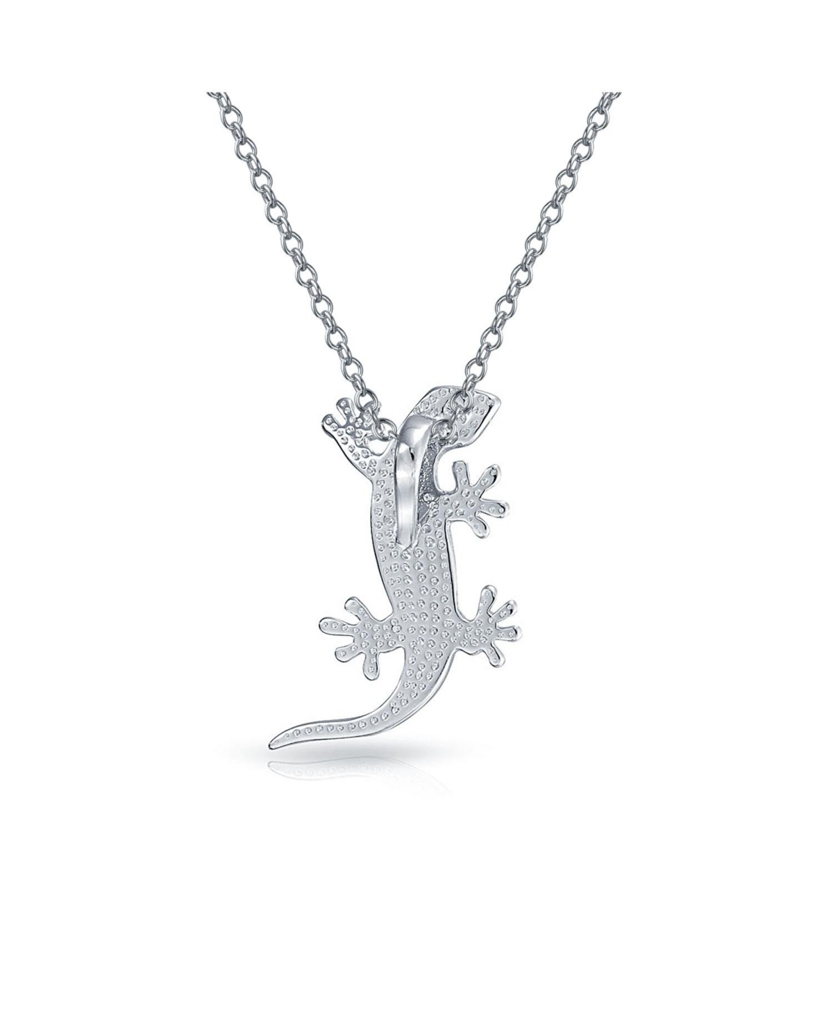 Bling Jewelry Iridescent White Created Opal Inlay Garden Gecko Lounge Lizard Stud Earrings For Women .925 Sterling Silver