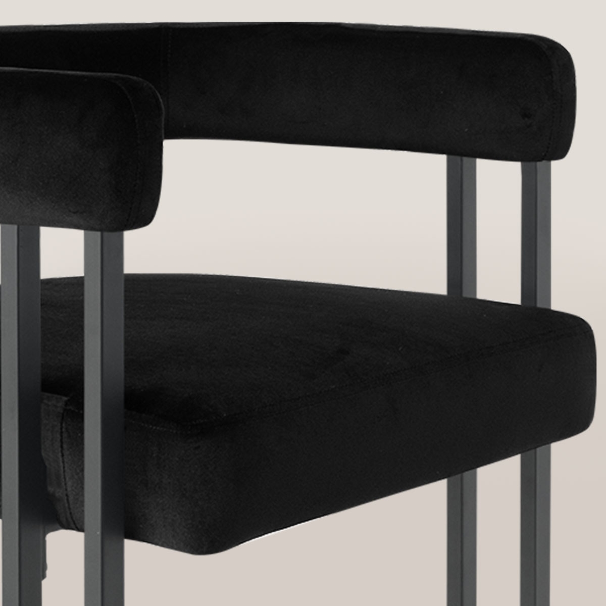 Maison Boucle Velvet Counter Stool,Boasting Curved Frame Armrest Velvet Counter Stool with Three Legs(1PK)-Maison Boucle -velvet