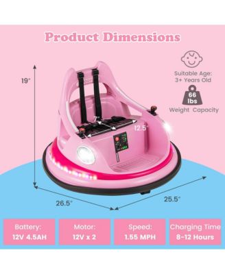 12V Kids Electric Ride On Bumper Car Battery Powered Bumper Car with Remote Control