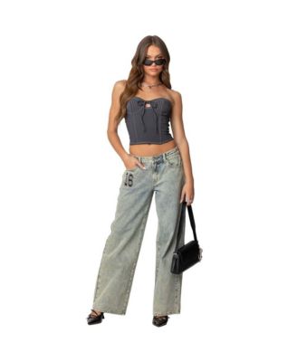 Women's 16 Vintage Acid Wash Jeans