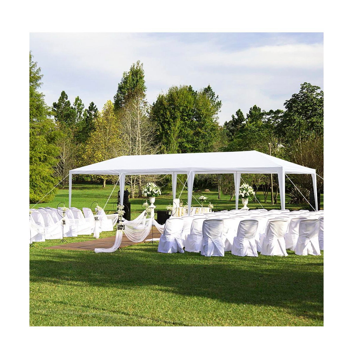 Slickblue Durable Outdoor Party Tent with Non-Cloth Pe and Sprayed Iron Pipe for Events