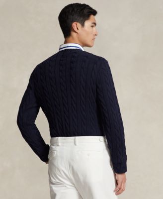 Men's Cable-Knit Cotton Sweater
