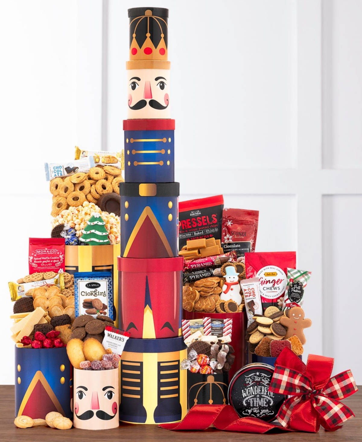 Wine Country Gift Baskets Holiday Nutcracker Gift Tower, 41 Piece