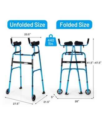 Folding Adjustable Aluminum Wheel Walking Frame