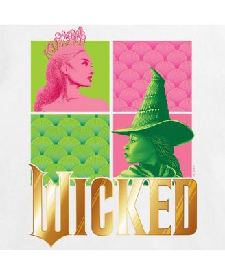 Juniors Trendy Wicked Elphaba Glinda Graphic Cropped T-Shirt