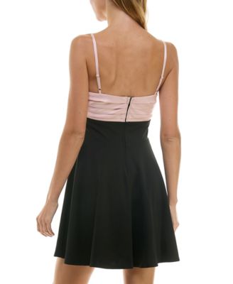 Juniors' Rosette Ruched Badeau Dress 