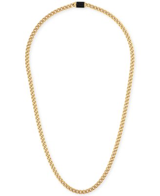 Gold-Tone Stainless Steel Classic Curb Chain 22" Necklace