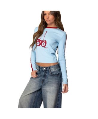 Women's Cherry 8 Long Sleeve T Shirt