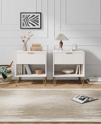 DUMBO 2-Piece 1-Drawer Modern Nightstand Set