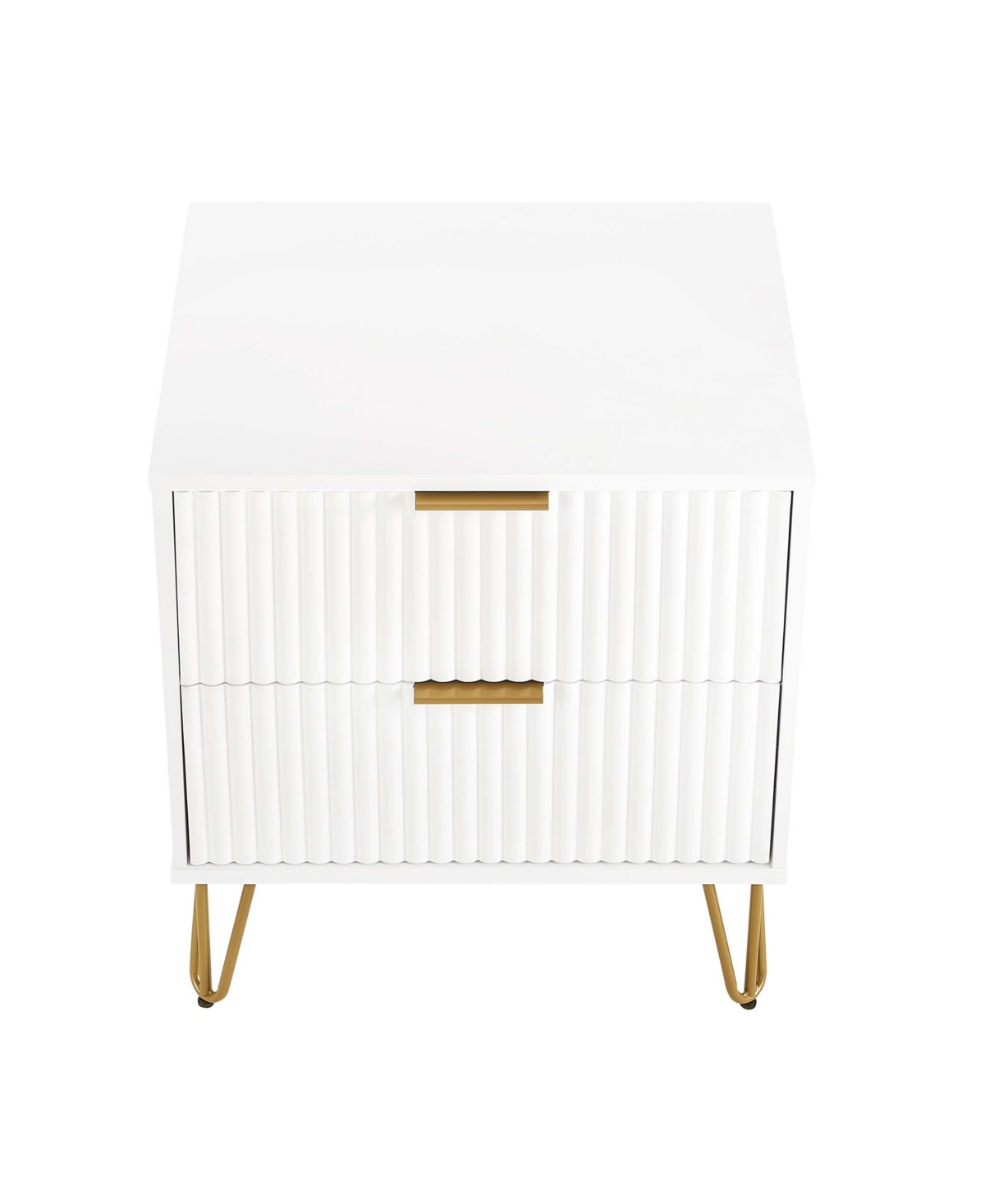 MANHATTAN COMFORT 1-PIECE DUMBO MEDIUM-DENSITY FIBERBOARD 2-DRAWER MODERN NIGHTSTAND 