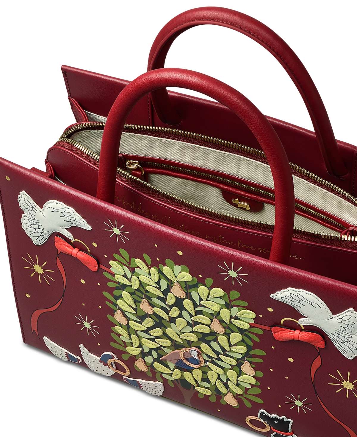Radley London Twelve Days of Christmas Small Zip-Top Satchel