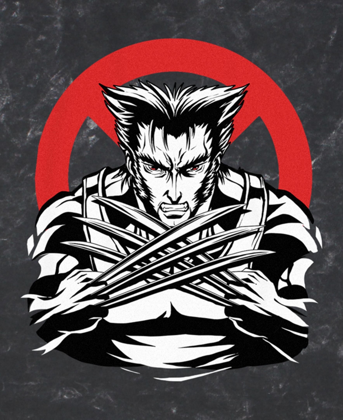 Fifth Sun Men's Marvel X-Men Wolverine Anime Short Sleeve Mineral Wash Tee