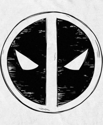 Men's Deadpool Scribble Emblem Short Sleeve T-Shirt