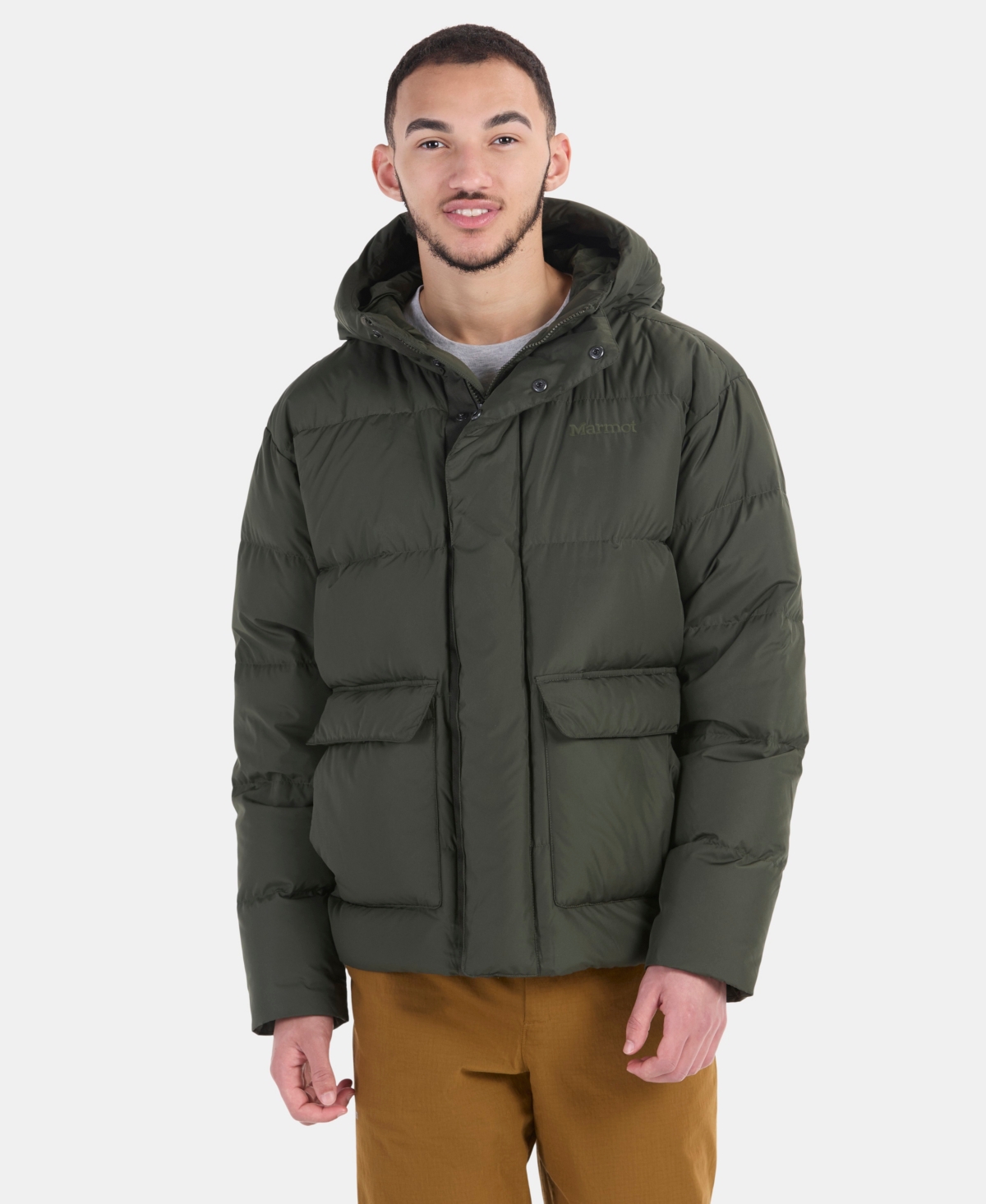 Marmot Stockholm Hooded 700 Fill Power Down Jacket In Rosin Green