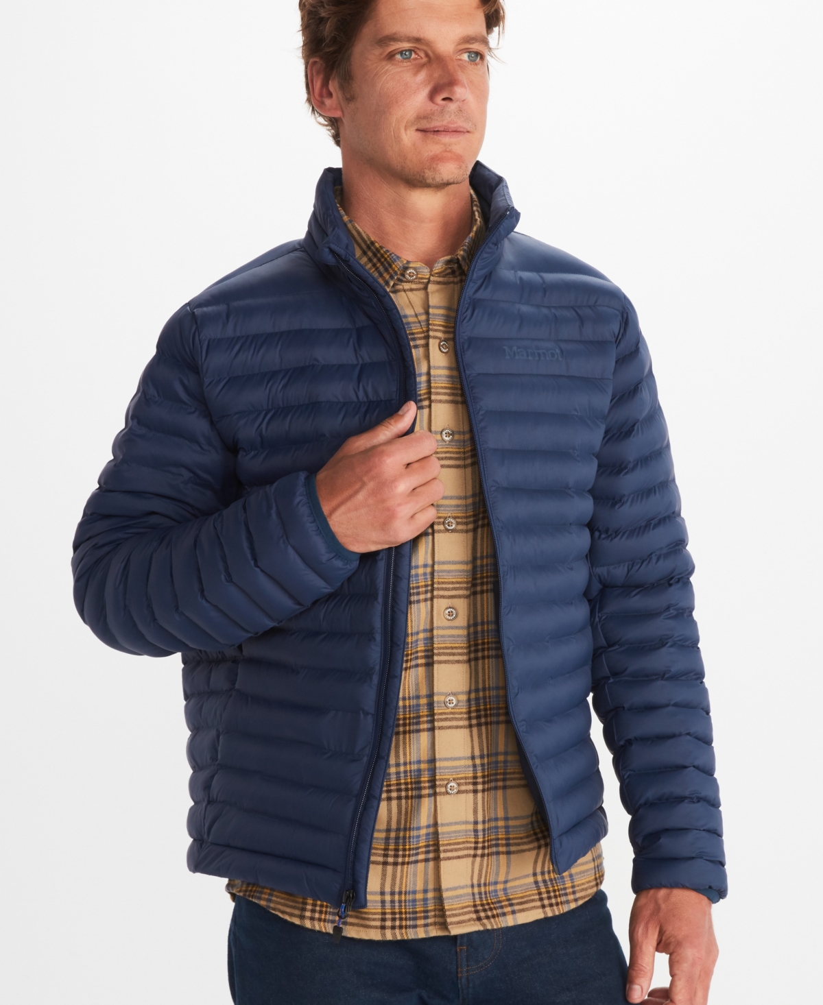 Marmot Mens Echo Featherless Jacket In Arctic Navy