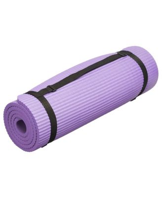 7 Piece Yoga Set with Mat, Stretch Strap & Knee Pad, Purple