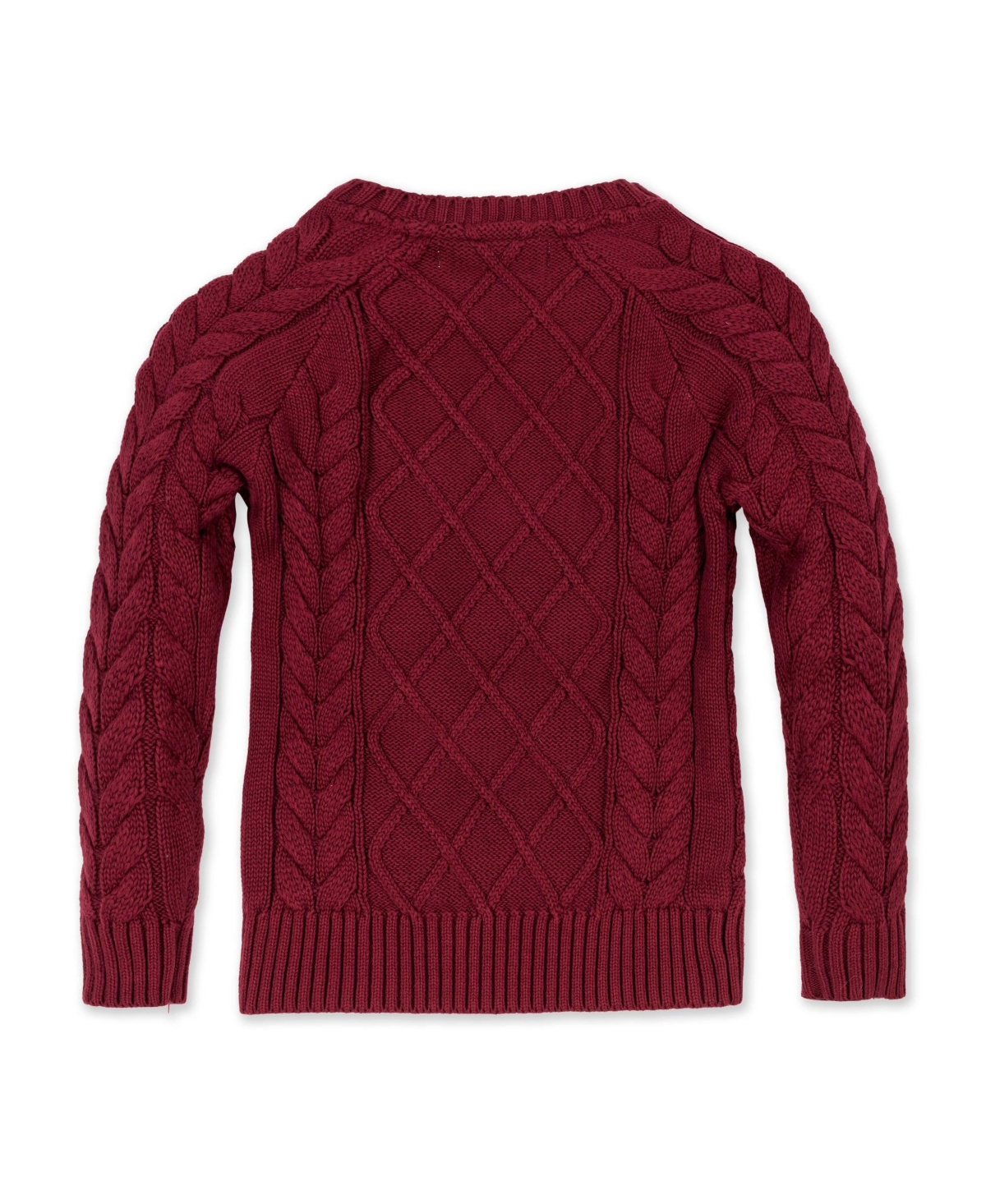 Hope & Henry Baby Boys Organic Long Sleeve Raglan Fisherman Cable Sweater