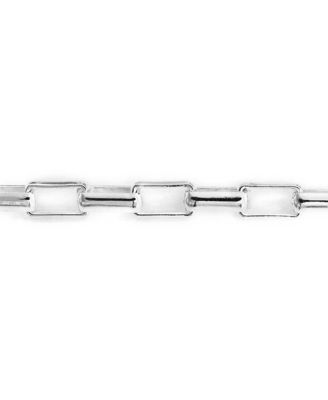 4.2MM Rectangular Box Link Bracelet  Polished .925 Sterling Silver 8 inch