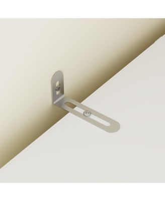 1Pc MDF L-Shaped 4-Door Storage Corner Wardrobe Cabinet