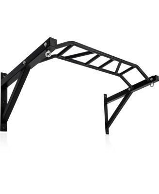 47" Pull Up Bar Wall Mounted Multi-Grip with Hangers For Punching Strength Training