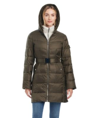 Women's Mid-Length Fitted Puffer Coat