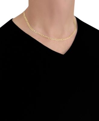 Figaro Link 20" Chain Necklace (4mm) in Solid 14k Gold