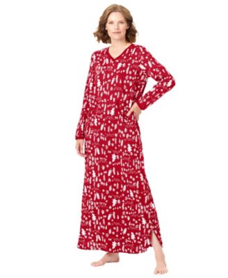 Women's Plus Size Long Printed Sleep Shirt