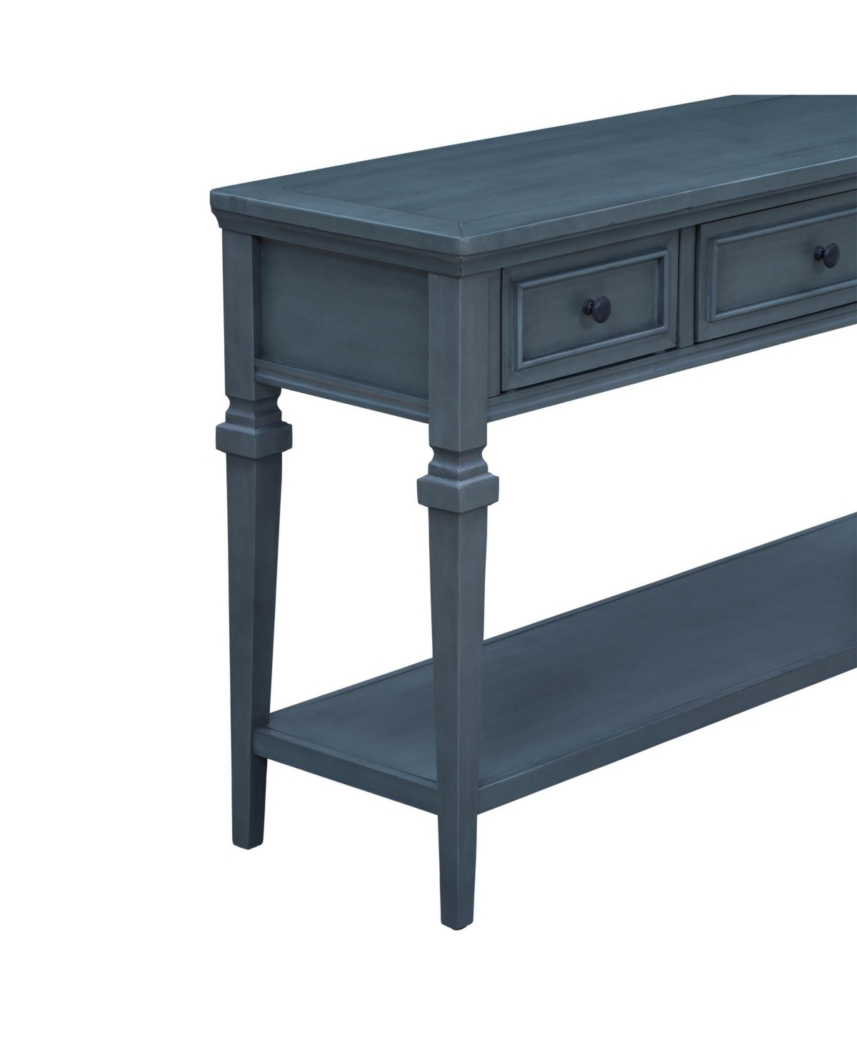 Slickblue Classic Retro Style Console Table with Three Top Drawers and Open Style Bottom Shelf, Easy Assembly