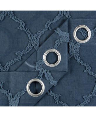 Premium 2-Panel Faux Linen Shimmer Textured Sheer Curtain Panels - for Windows Living Room Bedroom Office - Translucent Window Drapes for Home- 52 x 84 Inches Long - White