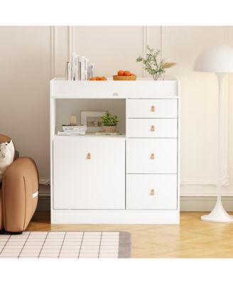 Changing Table With 5-Drawers,Kids Dresser with Shelf
