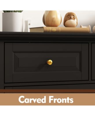 9-Drawer Gray Wood Dresser Bedroom Storage Cabinet Modern Style