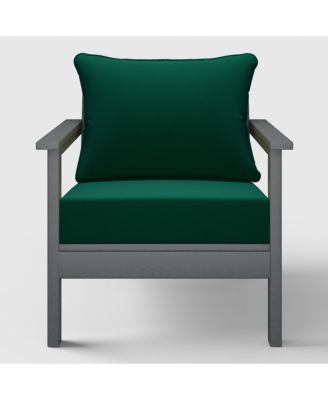 Outdoor Modern HDPE Patio Club Chair with Deep Seat Cushions