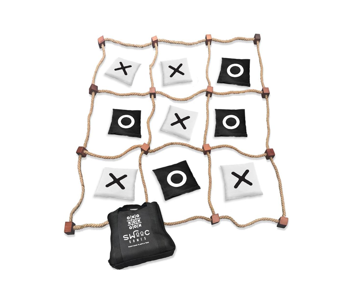 Детские игрушки SWOOC Tic Tac Toe Bean Bag Toss Game, 3ft x 3ft, 2-4 Players, Ages 6+ — фото 1